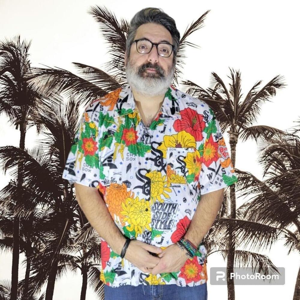 Chicago White Sox Hawaiian Shirt XL South Side Beggars Pizza "Destroyer Rocks"